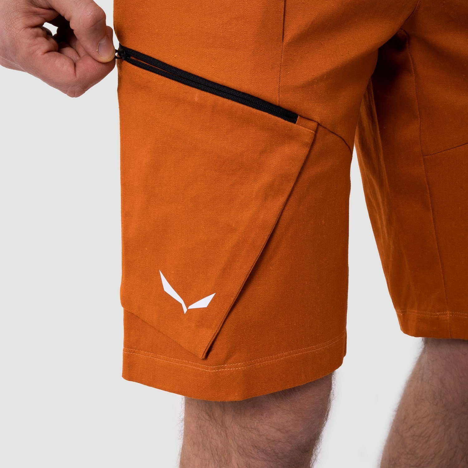 Salewa Shorts Outlet Store - Orange Mens Puez Hemp Cargo